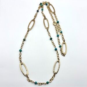 Studio Barse Natural Turquoise & Hammered Golden Bronze Southwestern Necklace